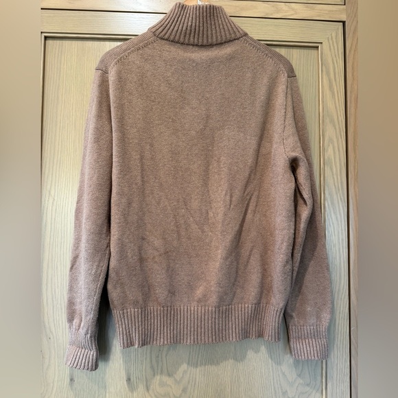 Polo Ralph Lauren Carmel Button High Neck Cotton Sweater / 90's / Medium - Picture 8 of 11